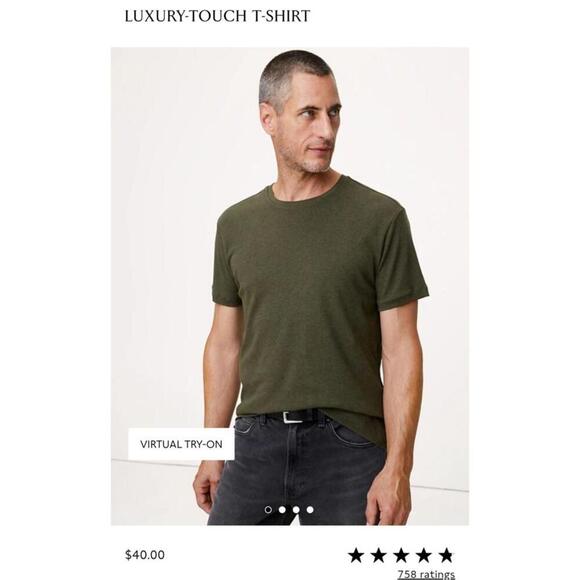 $80 Banana Republic Luxe Touch Performance Tee 2-Pack Navy/Olive Men’s L NWOT - Picture 9 of 9